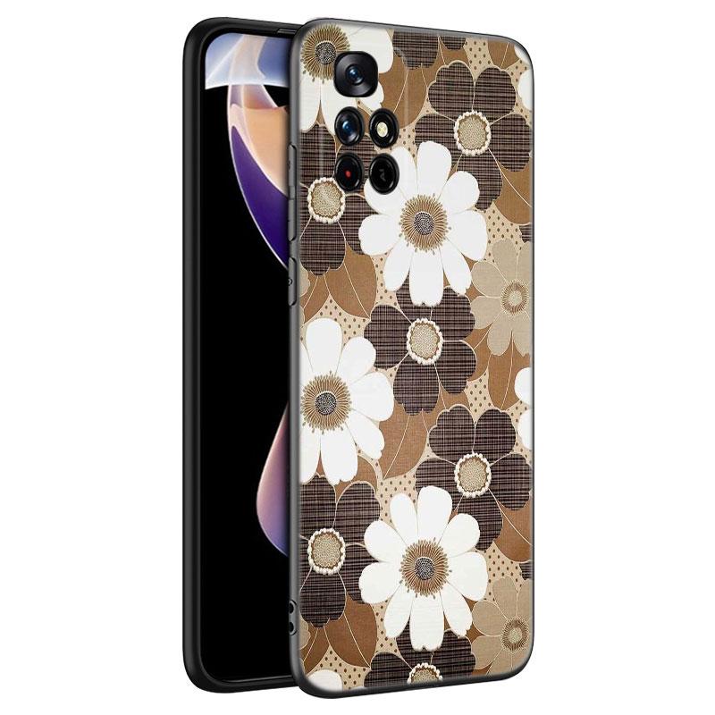 Aesthetic African Wax Fabic Phone Case For Xiaomi Redmi Note 7 8 9 10 Lite 11 11E 11T 12 Pro 11S 4G 10T 5G 8T 9S 10S Black Cover