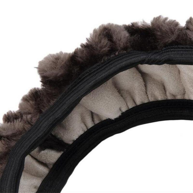 Non-slip High Stretch Plush Steering  Wheel  Decorative  Covers Stable High Temperature Resistance