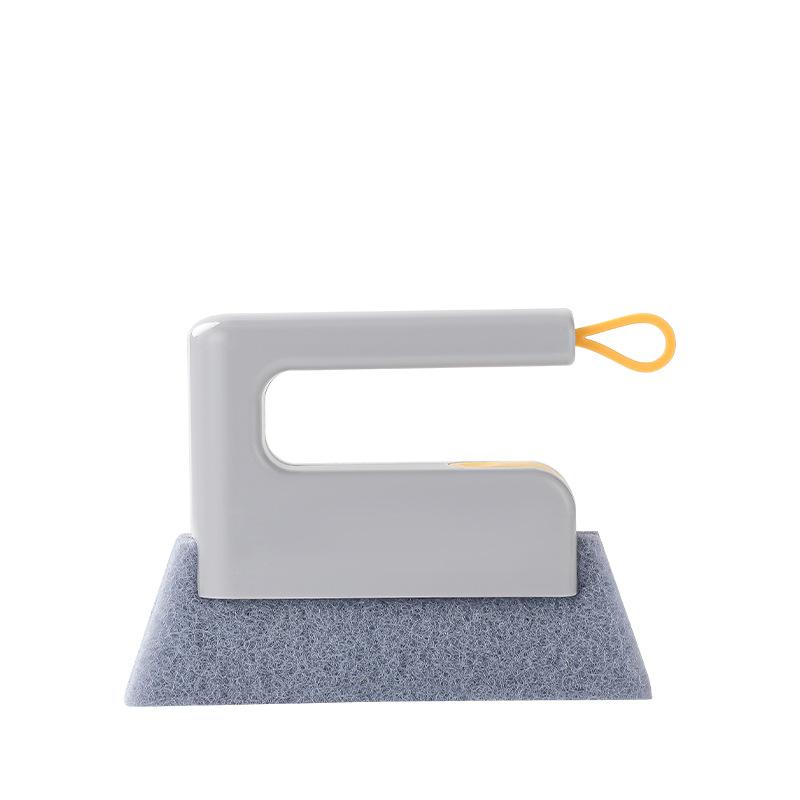 

Щетка для окон два в одном, съемная щетка для щелей. Идеальный инструмент для окон балкона без слепых зон. серый