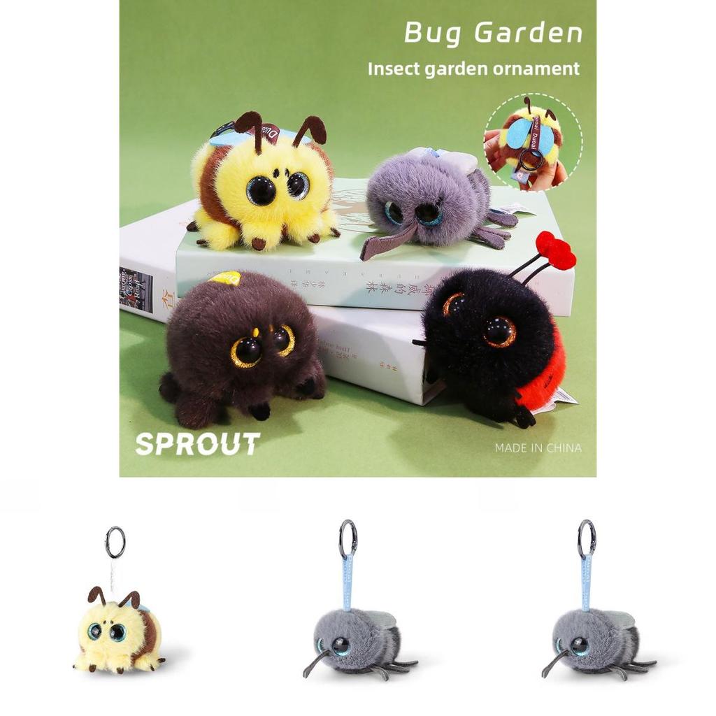 Plüschanhänger für Mädchen mit weicher Baumwollfüllung, niedliches Käferdesign zur Rucksackdekoration