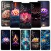 Phone Case for Samsung Galaxy A13 A15 A17 A07 A21S A22 A23 A25 A31 A73 A32 A52 A52S A41 5G Soft TPU Shell Lotus Flower Funda Bag