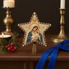 Christmas Tree Finishing Touches Christian Faux Pearl Art Topper Kit, DIY Faith Nativity Holiday Star Decor for Craft Decoration, Handmade Beaded