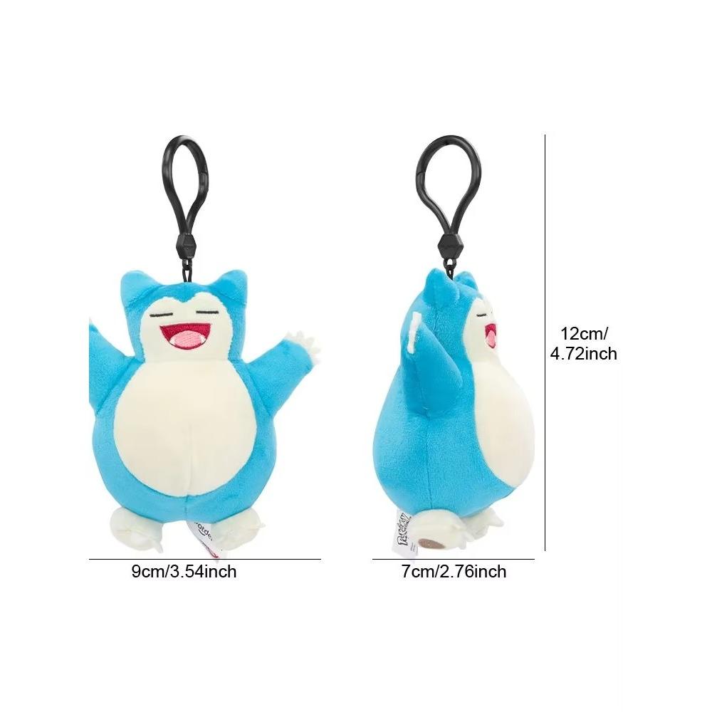 Genuine Animal Series Pikachu Snorlax Kawaii Plush Toys Cute Pendant Keyring Keychain Birthday Party Gifts for Kid Boy