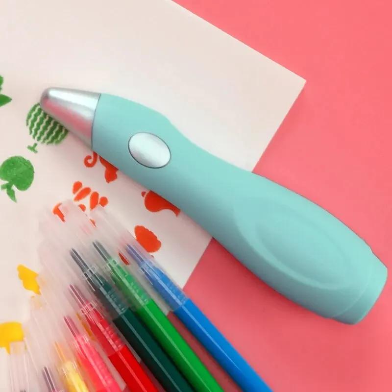 Marker reîncărcabil Aerograf electric Pix acuarelă pulverizat Pen Graffiti lavabil Set de pictură artistică pentru studenți Cadouri de zi de naștere