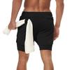 Pantaloncini Sportivi da Uomo a Doppio Strato Traspiranti ad Asciugatura Rapida per Fitness Estivo