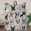 1pc French Bulldog Pattern Blanket-Pet-Themed-for Bedroom, Living Room, Pet-Lover's Home-Soft and Cute-Ideal for Dog Owners, Perfect for Any Day