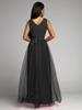 Cross-border 2023 V-Neck Waist-Cinching Sparkling Evening Gown with Slit