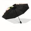 1pc Powerpuff Girls Automatic Open/close Folding Portable Umbrella with 8-Rib Structure for Women/Men, All-Season Use  A0901094