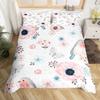 Lovely Bird Duvet Cover Set King Size Spring Floral Butterfly Bedding Set Microfiber Watercolor Garden Flower Comforter Cover
