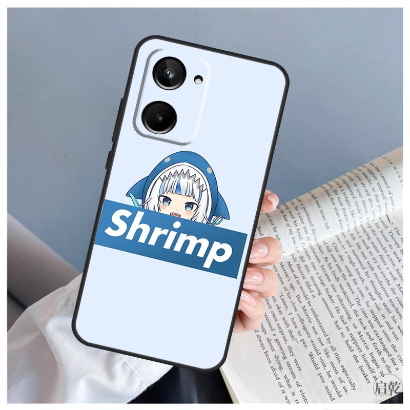 Gawr Gura Hololive Anime Case For Realme C55 C67 C53 C51 C35 C33 C31 C30 C25s C21Y GT Neo 5 GT5 9 10 11 12 Pro Plus