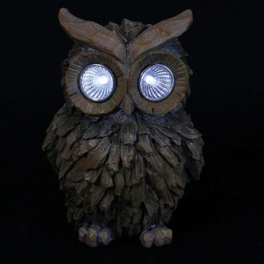 Animal Garden Statues, Solar Powered Lights for Outdoor Patio Yard Decorations - Owl / Turtle