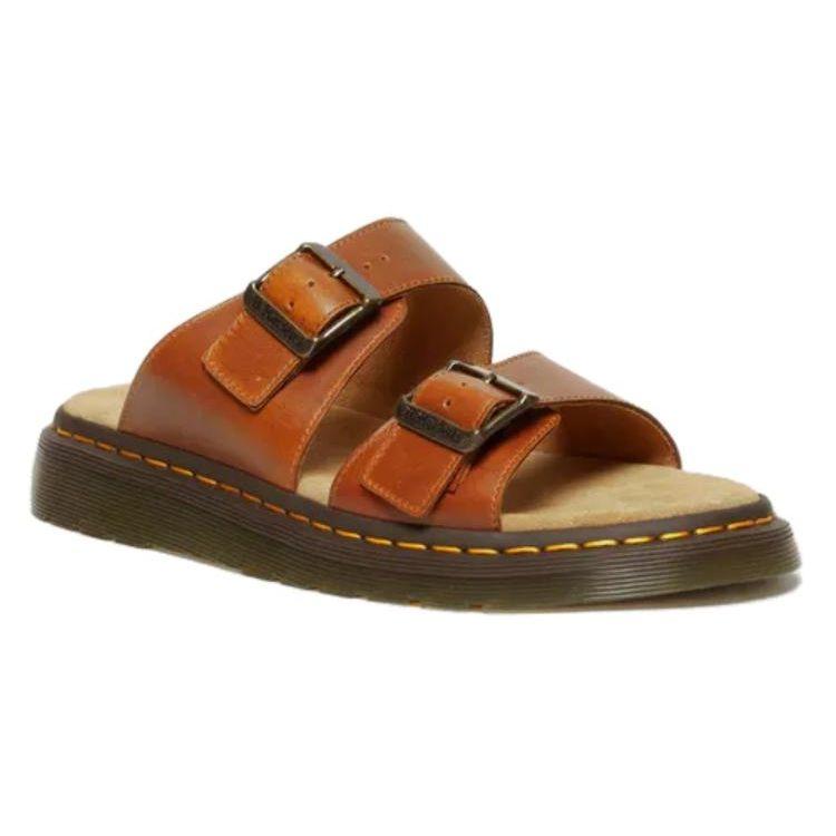 Dr. Martens Round Toe Comfortable Rubber Sole Slide Sandals Unisex Sandals Brown 31573239