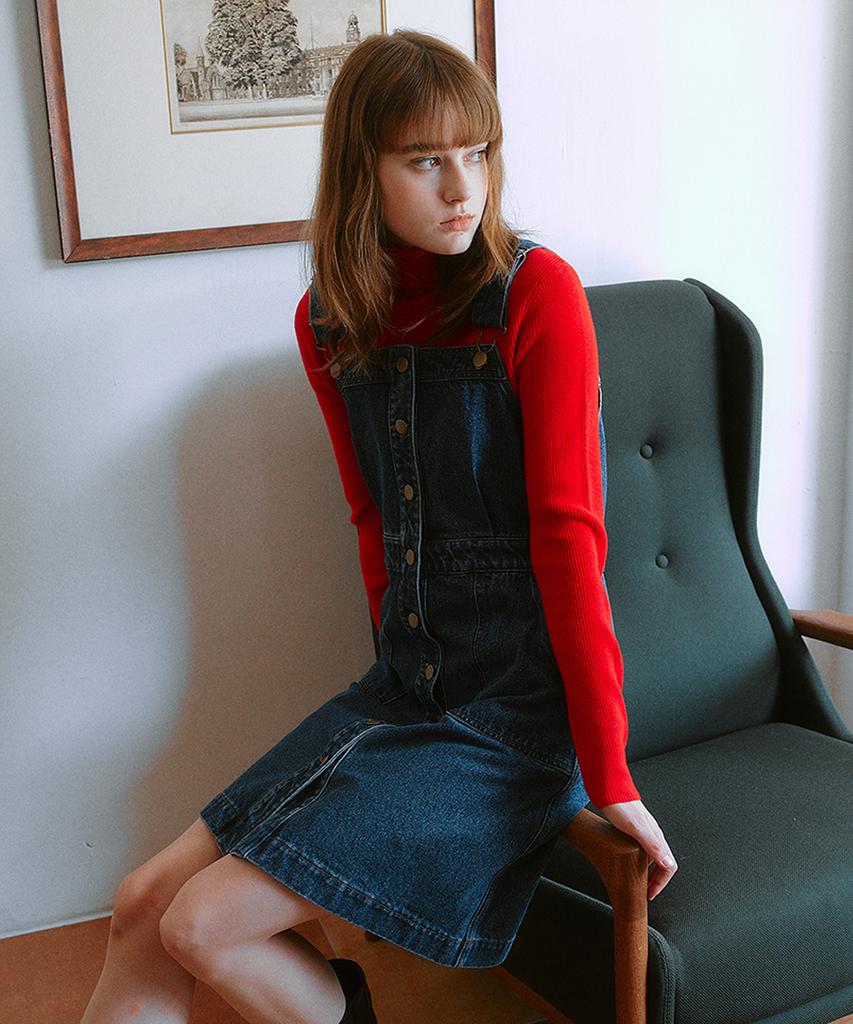 Lora Lora Denim Overall One-Piece Blue