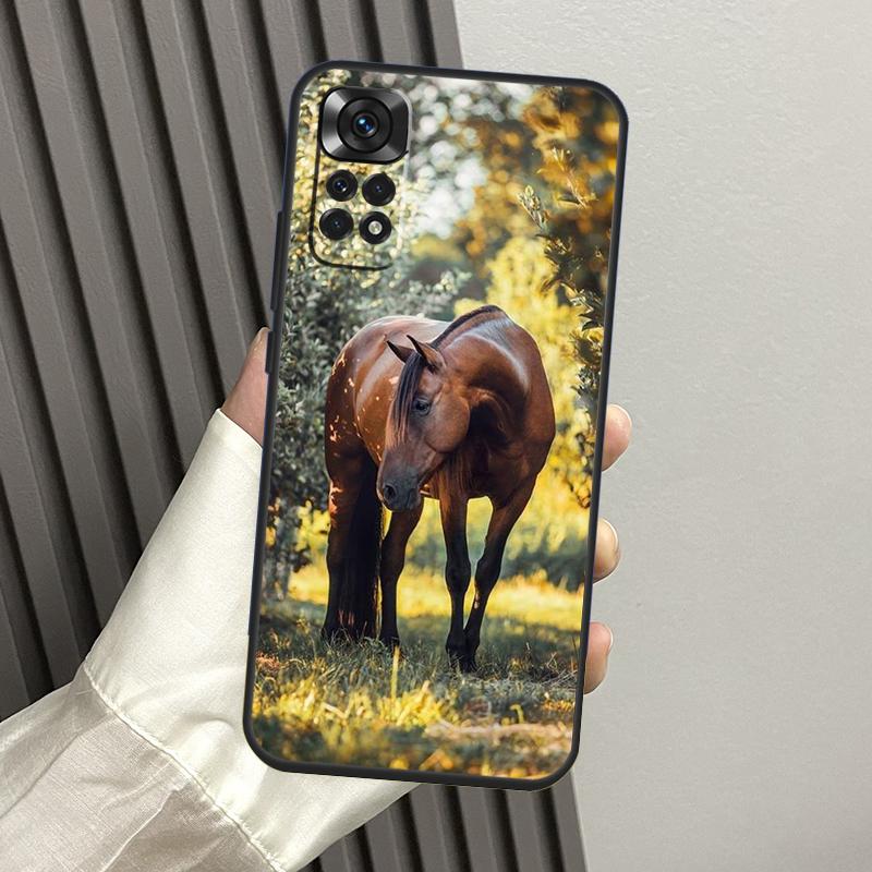 Animal Steed Horse Case For Xiaomi Redmi Note 10 Pro Note 11 8 9 12 Pro 11S 10S 8T Redmi 10C 12C 9C 9T Cover
