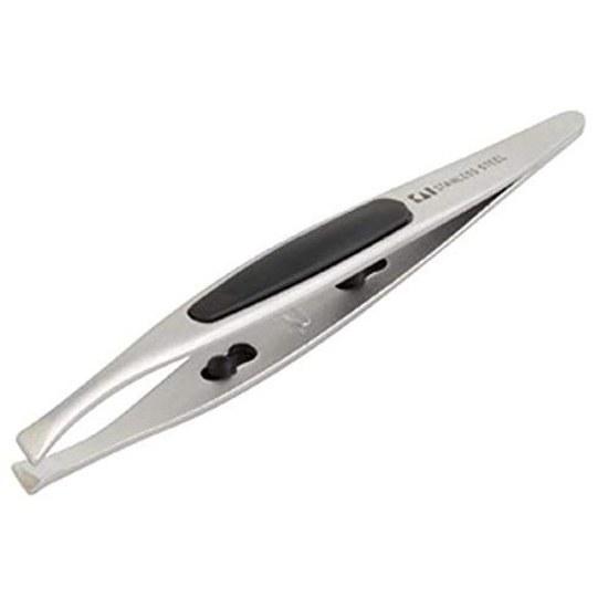 KAI Groom Tweezers Flat Tip Fine Hair Catching Non-Slip HC3021