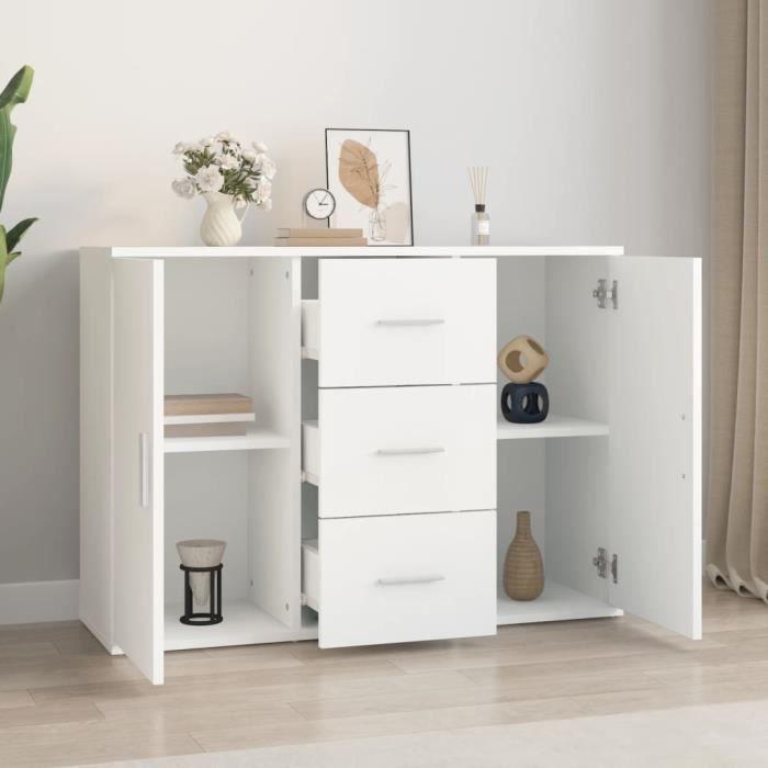 VidaXL Buffet blanc 91x29,5x65 cm bois d'ingénierie 823342