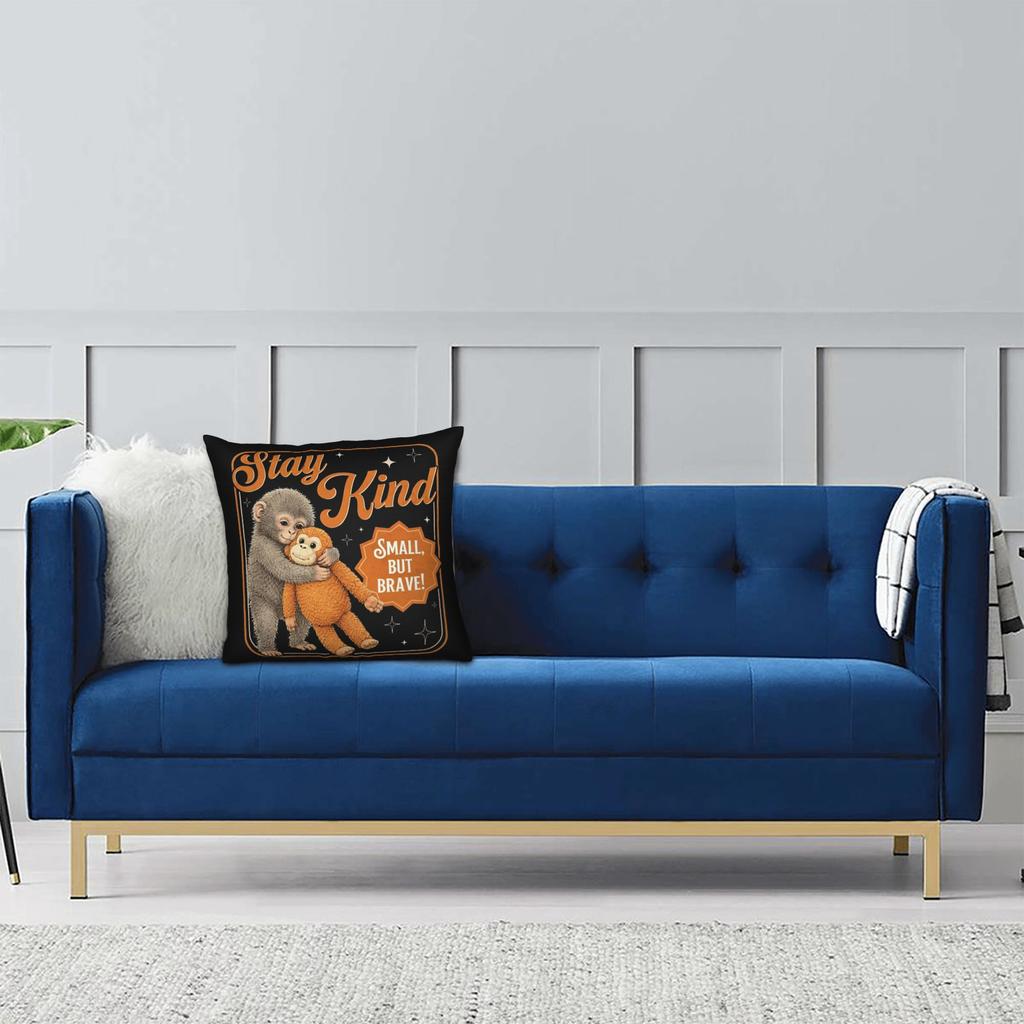 Team Punch Baby Affe Punch Kissenbezug Druck Polyester Kissenbezug Geschenk Kissenbezug Abdeckung Bett Quadratisch 45x45cm