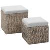 Day and Night - Day and Night Ottoman Set 2 Pieces Gray Seagrass