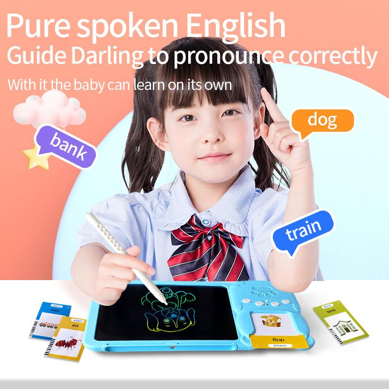 Talking Shiny Cards Lcd Writing Tablet Board Pad Plaything Learning Education Preschool Montessori Speech Therapy  Toys For Kid