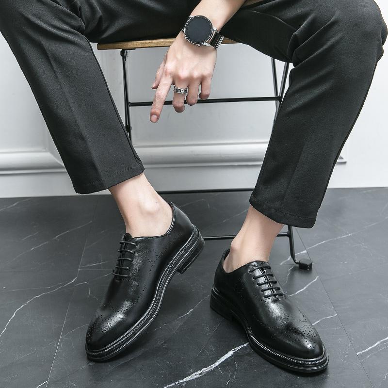 Fashion Brogue Fashionable wedding men's shoes Leisure Business Versatile Style Men's shoes for party office outdoor activities 38-44