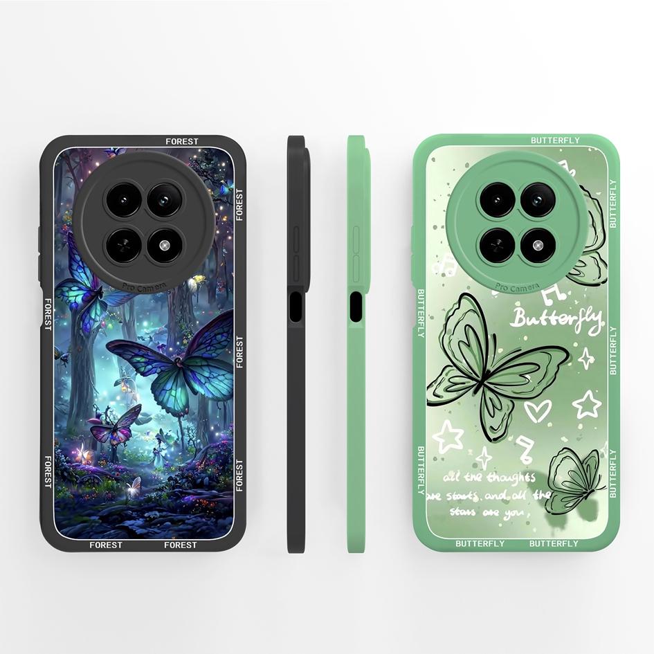 Matte Hülle für OPPO Realme 12 11 Pro Plus 12Lite 12X 11X Hülle Niedliche Mode Welpe Handy Tasche Weiches Flüssigsilikon Stoßfester Bumper für OPPO Hülle Capa