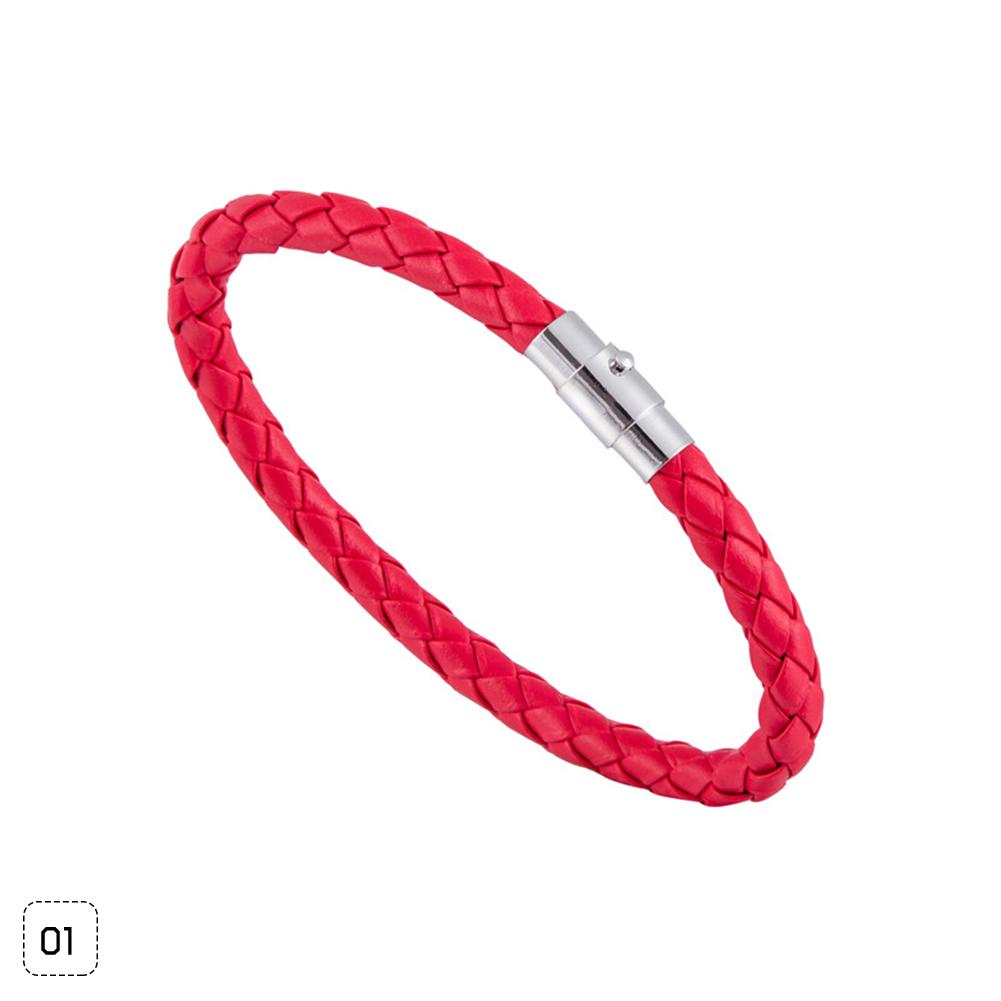 

Модный простой браслет из кожаного шнура 6 мм, аксессуары для DIY, женский ювелирный подарок красный