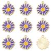 5Pcs 13/16mm Pick Color Flowers Copper Alloy Pendants For Jewelry Component Making DIY Necklace Bracelet Earring