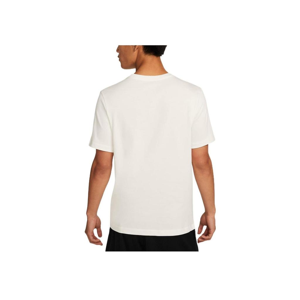 Nike Geometric Print Basketball Round Neck Short Sleeve T-Shirt Men Tops White DR7634-133