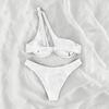 Women's Separate Sexy Bikini Color One-shoulder Steel Bracket Swimsuit