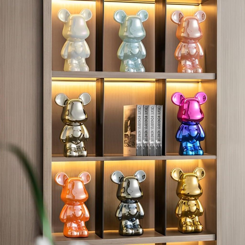 [MoZoo] Stylish Bear Figurine, Interior Decoration, Gold