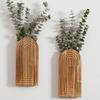 1pcs Wooden Wall-Mounted Display Shelf for Dried Flowers Green Plants Minimalist Home Bedroom Wall Hanging Decorative Craft