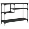 VidaXL Console Table with Shelves Black 100x35x75 Cm 837782