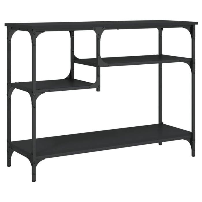 VidaXL Console Table with Shelves Black 100x35x75 Cm 837782