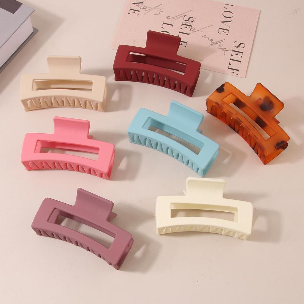 8.5CM x 10.5CM Rectangular Matte PS Hair Clip - Simple Shark Hair Accessory