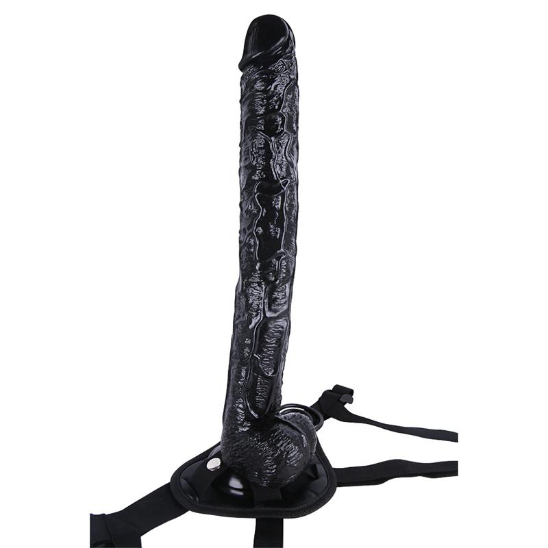 Black 3 Ring 35cm Super Long Big Mac Bigger Long Thick Simulation Penis Big Penis Adult Products