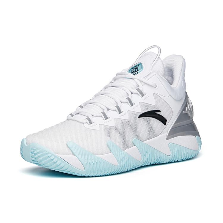 Anta Reverse Blade Fabric Cushioning Slip Resistant Abrasion Resistant Breathable Low top Basketball Shoes Men's 112121616S-1