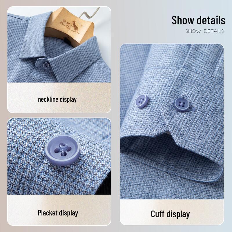 Kangaroo Men's Brushed Flannel Shirt with Wool Lining