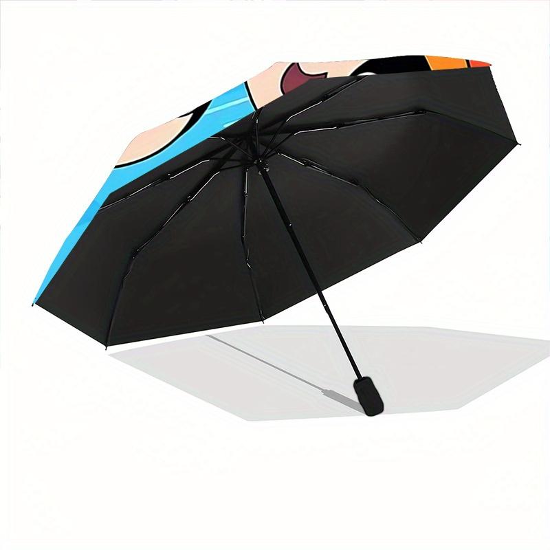 1pc The Powerpuff Girls Automatic Opening and Closing Folding - A Good Choice for Gifts, Fashionable and Convenient Umbrella With Cute Cartoon Charact