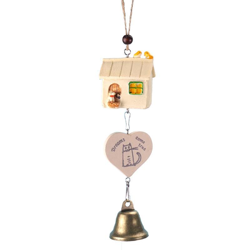 1pc Cute Resin Wind Chimes Hanging Creative Cartoon Birds Automobile Accessories Resin Crafts