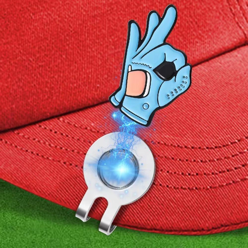 OK Sign Golf Cap Clip Cartoon Pattern Golf Hat Marker Creative Golf Ball Mark  Sports Cap