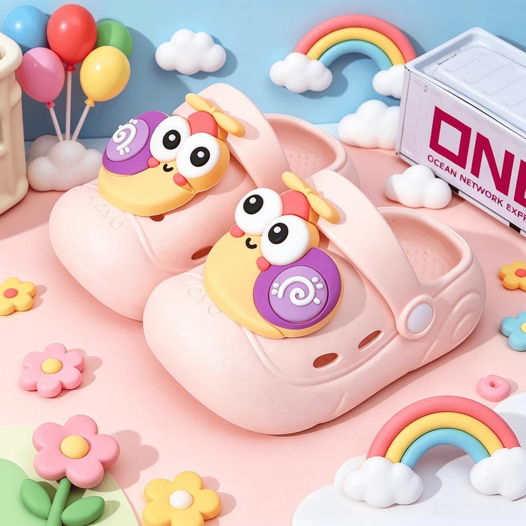 Summer Kids Cartoon Clogs EVA Non Slip Wear Resistant Breathable Home Outdoor Sandals For Boys And Girls