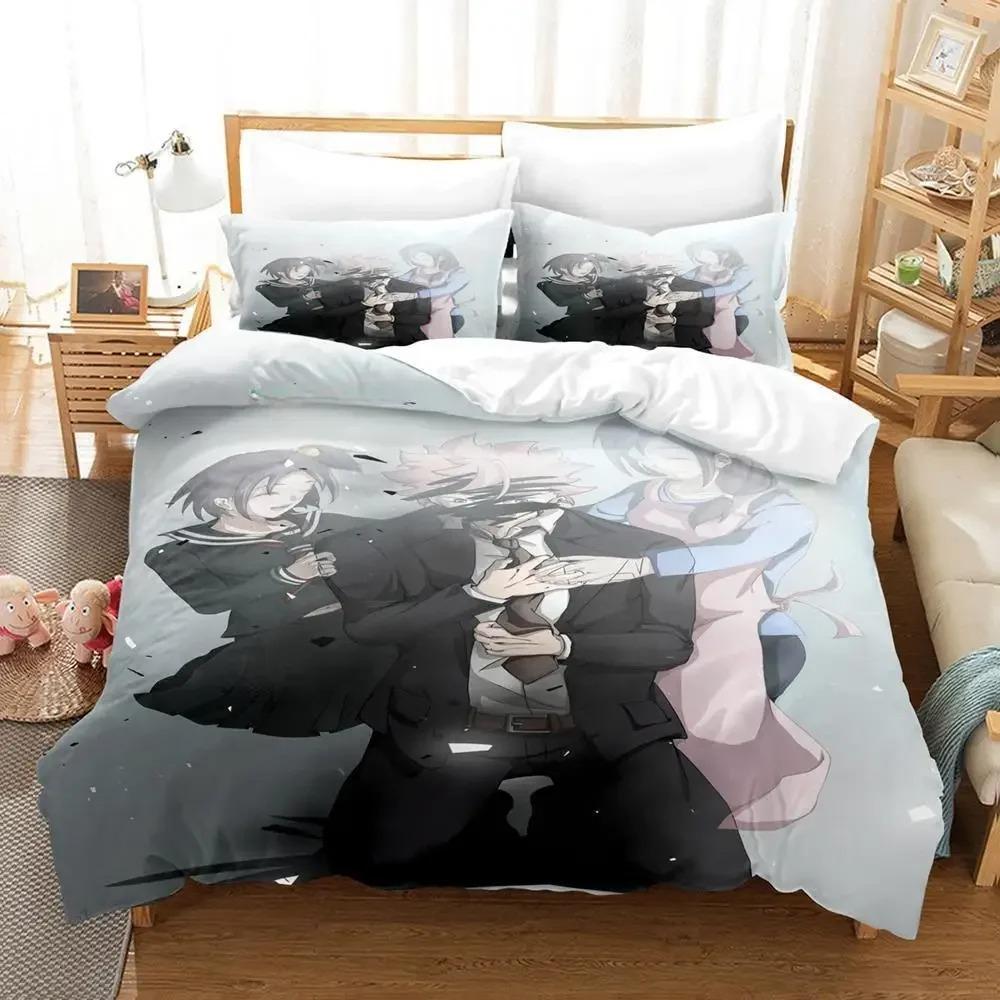 New IDINVADED Bedding Set Single Twin Full Queen King Size Bed Set Adult Kid Bedroom Duvet Cover Sets 3D Anime Bed Sheet Set