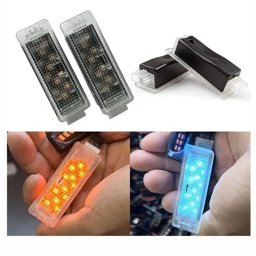 

Interior Upgrade Two Colors Blue And Orange Foot Well LED Ambient Lighting For BMW 1 3 5 Series X3 X5 F20 F21 F22 F30 F34 F35 Orange Blue