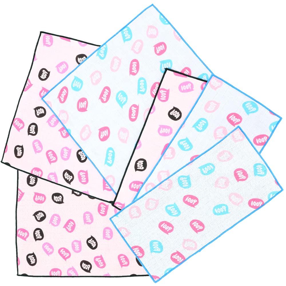 

Cluster Half Square Set of 6 in Cotton Gauze Handkerchiefs with Pop Patterns of & Handkerchiefs, [Made Japan] 100% [Set 1009]