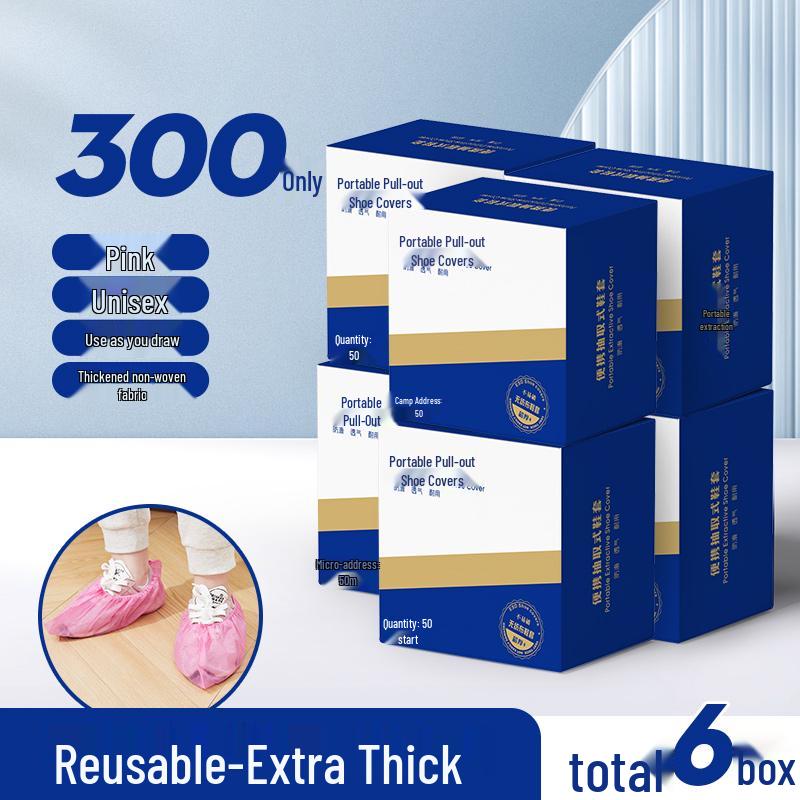 Waterproof Non-Slip Disposable Shoe Covers: Thick, Wear-Resistant, Non-Woven Foot Covers for Indoor Use