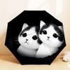 Adorable Kitten Print Umbrella   Automatic Opening & Closing, Outdoor Protection, Lightweight and Durable Travel Accessory 128