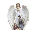 Statua della Sacra Famiglia Scultura in Resina Artigianato Artistico Miniatures Collezione Presepe Statuette Gesù