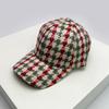 Autumn and Winter Men Women New Versatile Stripe British Baseball Caps Check Fashion Cotton Warm Soft Houndstooth Retro