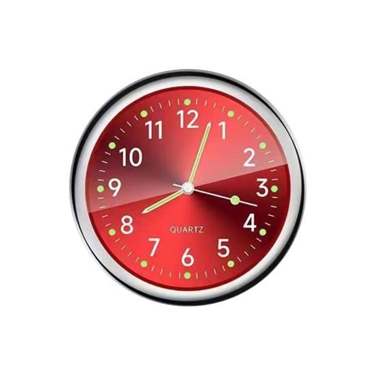 

Автомобильные часы 40 мм, металлический сплав, декор приборной панели со светящимся циферблатом, мотоциклетные часы для велосипеда, лодки, дома, автомобиля красный