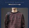 Herren Herbst Wildleder Plüsch Gestreifter Hoodie - Schwergewicht, Sportlich, Lässig Rundhals Pullover